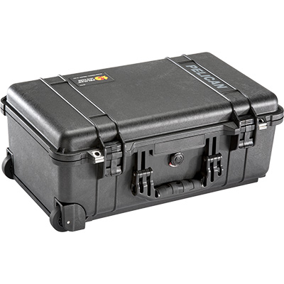 pelican hard rolling travel carry on case