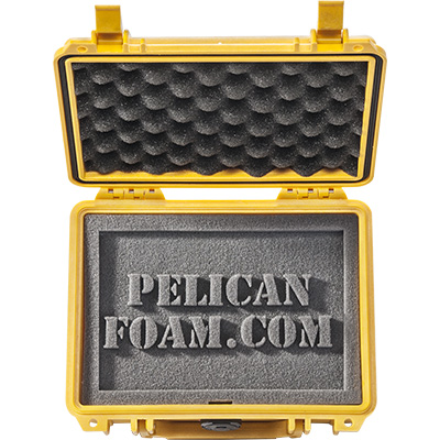 pelican custom case foam yellow case